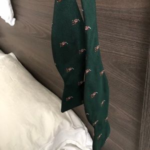 Ralph Lauren green bow tie, adjustable.